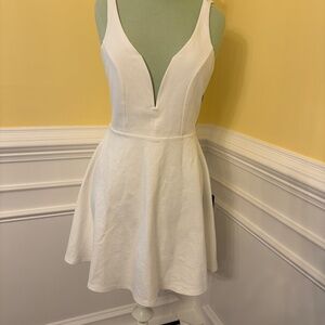Love Galore White Skater Dress by Lulu's Size: S